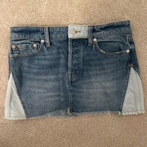 Free People denim mini skirt size 26